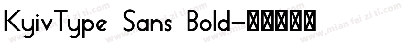 KyivType Sans Bold字体转换